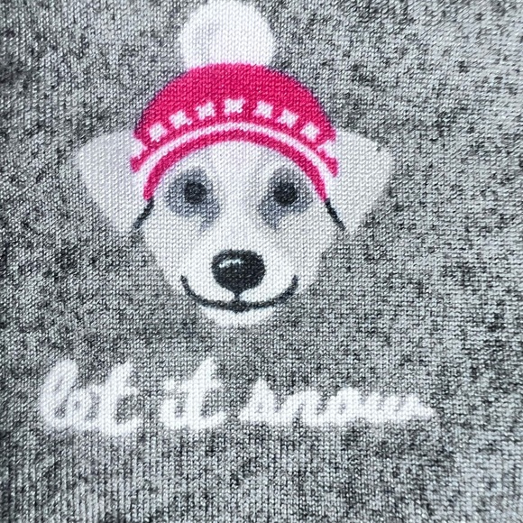 Joyspun Gray Knit Nightgown Size 2X to 3X Frenchie Dachshund Christmas pajamas - Picture 3 of 8